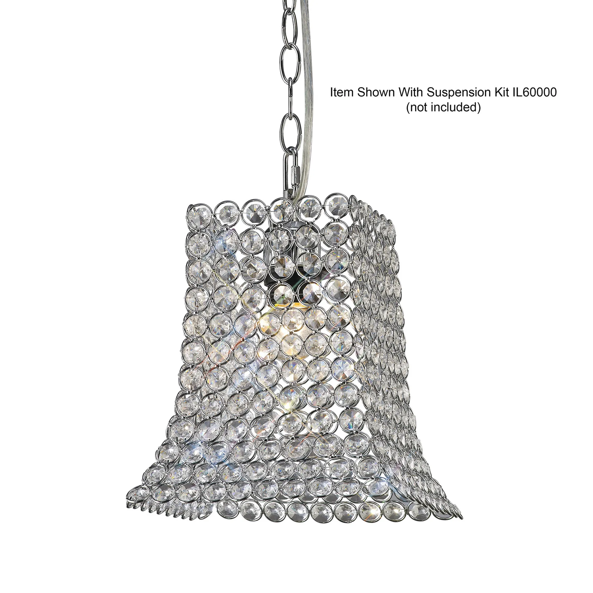 IL60019  Kudo Crystal Curved Trapezium Non-Electric SHADE ONLY